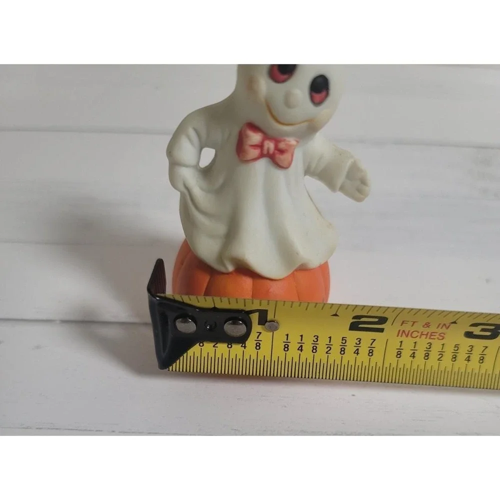 Vintage Halloween Ceramic Ghost Pumpkin‎ Figurine 3